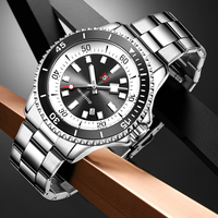 Montres pour homme NS Never Stop N982 en stock, design populaire, tendance, nouvelle montre à quartz, bracelet en acier inoxydable, aiguilles lumineuses.