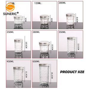 Recipientes de Almacenamiento de Alimentos para Cocina, Herméticos, Frascos Pequeños para Mermelada y Miel, Frascos de Vidrio Tipo Mason de 4, 8, 15, 16 y 21 oz con Tapas Doradas - Product Image 6