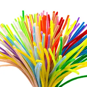 Idéia de produto novo 2023 Crianças Colorido Diy Chenille Plush Sticks Chenille Stem Pipe Cleaner Hastes Brinquedos Educativos