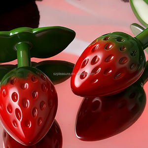 ปลั๊กโลหะรูปทรงสตรอว์เบอร์รีสำหรับสอดใส่ทางทวารหนัก ของเล่นทางเพศสำหรับคู่รัก - Product Image 5