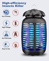 Lampe anti-moustiques électrique UV BRIGT ABS, portée 20-50m, écologique, portable, facile à nettoyer, pour usage intérieur, ferme et jardin