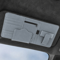 Organizador Magnético Mayorista para Visera de Coche con Espejo, Soporte para Gafas de Sol, Clip y Bolsillos para Teléfono y Tarjetas