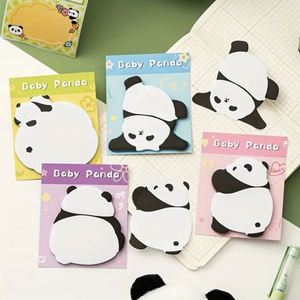 High Adhesion Panda Sticky Notes Cute Cartoon <b>Memo</b> <b>Pads</b> for School and Office Back-to-School Essentials Gift Made of Paper - Product Image 6