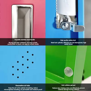 Nouvelles idées de produits : casier en acier à plusieurs portes avec serrure à <span class=keywords><strong>induction</strong></span> couleur pour école, salle de sport, salle de bain, rangement de chaussures et de vêtements - Product Image 4