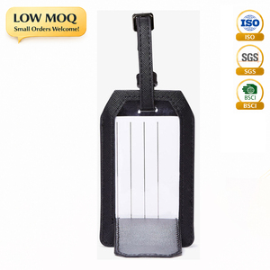 Étiquette de bagage portable personnalisée en cuir, élégante et de haute qualité, avec logo sur mesure - Product Image 1
