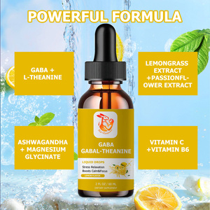 GABA L-Theanine <b>Liquid</b> Drops with Ashwagandha Magnesium Glycinate Lemon Flavor for Calm Focus Mental Clarity Fast Absorption - Product Image 4