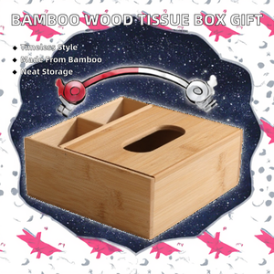 Boîte à mouchoirs et à papier en bambou écologique créative avec logo gratuit pour une utilisation personnalisée dans les hôtels et à domicile - Product Image 2