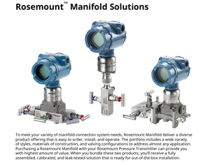 Manómetro de Presión Diferencial Rosemount 3051 de Acero Inoxidable con Cinco Válvulas, Manómetro Convencional Rosemount 304/305/306 - Product Image 2
