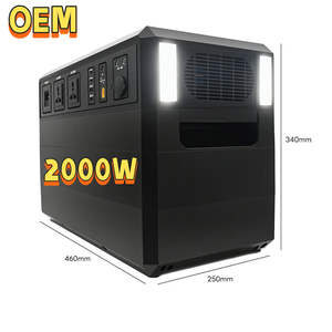 Estación Portátil Plug and Play de 2000W, Batería LiFePO4 de 51.2V 45Ah, Inversor de Onda Sinusoidal Pura, Panel Solar, Linterna, Arrancador de Coches - Product Image 1