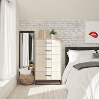 Commode à 5 tiroirs avec poignées mdf EASY GLIDING blanc Chaque tiroir de commode soigneusement conçu Caractéristiques