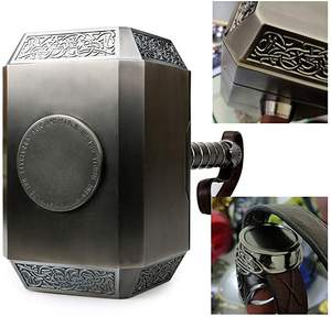 <span class=keywords><strong>Marteau</strong></span> <span class=keywords><strong>de</strong></span> <span class=keywords><strong>Thor</strong></span> <span class=keywords><strong>en</strong></span> métal pur grandeur nature 1:1, 45 cm, <span class=keywords><strong>jouet</strong></span> <span class=keywords><strong>en</strong></span> alliage métallique - Product Image 2