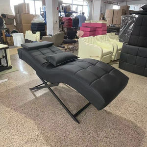 Lit de Cils en Cuir Noir le Plus Vendu pour <span class=keywords><strong>Salon</strong></span> de Beauté, Base en Métal Doré Luxe, Lit de Massage Incurvé pour Sourcils - Product Image 6