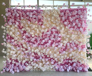 Mur de fleurs <span class=keywords><strong>en</strong></span> soie rose blush K210 Yboland pour mariage, fleurs de cerisier <span class=keywords><strong>en</strong></span> 5D, <span class=keywords><strong>rouleau</strong></span> de fleurs décoratives, toile de fond - Product Image 3