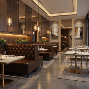 Banquette de restaurant vintage en cuir capitonné Chesterfield pour restaurant américain, bar ou <span class=keywords><strong>pub</strong></span> - Product Image 2