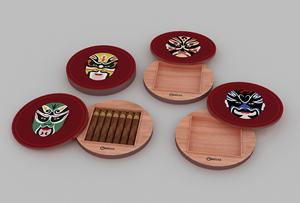 กล่องไม้เก็บซิการ์ทำจากไม้ซีดาร์สเปนหน้ากากโอเปร่า - Product Image 2