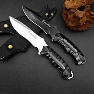 سكين كارامبيت من الفولاذ المقاوم للصدأ بشعار مخصص من KCH، سكين ثابت النصل للدفاع عن النفس والبقاء على قيد الحياة مع غمد وملحقات - Product Image 5