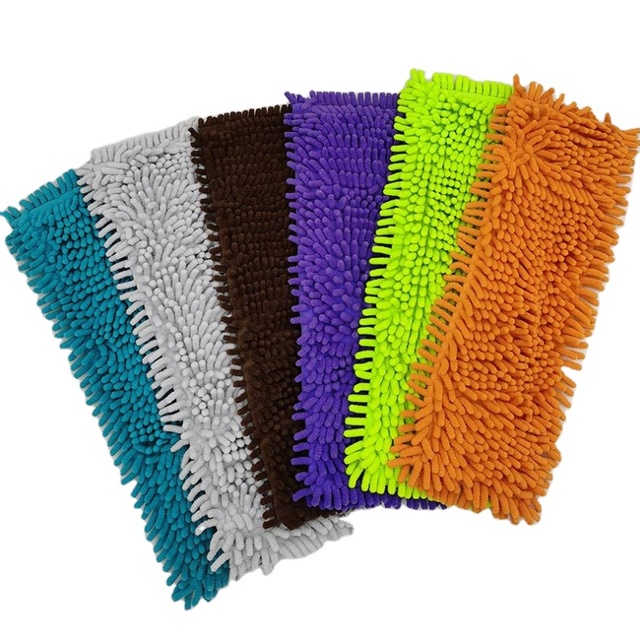 Wholesale Microfiber Chenille Dry Twisted Swift Refill Restaurant Giratorio Cleaning Replacement White Mop Stick Head