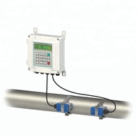 Débitmètre numérique à ultrasons mural à fixation par pince 4-20mA RS485 Modbus pour eau, eaux usées, CVC, eau réfrigérée