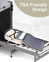 Sac à dos de voyage extensible pour articles personnels, sac de cabine approuvé par la TSA avec 3 cubes de rangement, sac à dos résistant à l'eau pour hommes et femmes