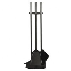 Juego de Herramientas para chimenea de <span class=keywords><strong>leña</strong></span>, color negro, para Interior del hogar - Product Image 3