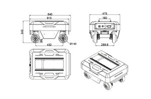 UGV de mapeo de alta precisión y <span class=keywords><strong>AGV</strong></span> de fábrica, chasis omnidireccional de 4 ruedas con carga personalizada de 120KG personalizable - Product Image 3