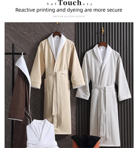 Manga larga Tallas grandes Satén Poliéster Hotel Robe Gabardine Spa Hotel Albornoz - Product Image 5