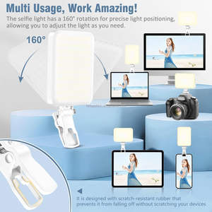Lampe LED portable à clip pour téléphone, outil essentiel pour le vlogging et l'éclairage photographique des cils, lumière LED portable pour selfie - Product Image 5