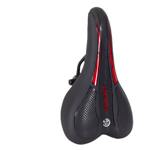 Sillín de bicicleta LangYie, asiento de bicicleta de montaña, cojín transpirable y cómodo de PU grueso para adultos unisex - Product Image 1