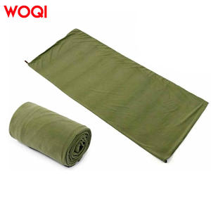 ถุงนอน Woqi แบบซองจดหมาย สีเขียวทหาร ผลิตจากโพลีเอสเตอร์ ระบายอากาศได้ดี น้ำหนักเบา เหมาะสำหรับการเดินทาง แคมป์ปิ้ง สำหรับผู้ใหญ่และเด็ก - Product Image 4