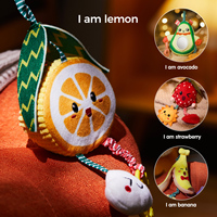 Tumama Kids Fruit Rammelaar Ringbel Avocado Banaan Oranje Aardbei Kinderwagen Mobiel Speelgoed Hangende Activiteit Tanden Rammelaar Speelgoed