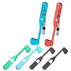 2x clubes de golfe Gaming Handle Grips para Nintendo interruptor Golf Club Controller anexos vermelho e azul para Ma rio Golf