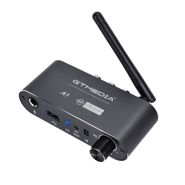 New Launched GTMEDIA A1 Wireless DAC Converter Bluetooth 5.2 Receiver Audio Aux Adapter with U Disk Play