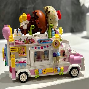 Jouets d'assemblage <span class=keywords><strong>de</strong></span> blocs <span class=keywords><strong>de</strong></span> construction Zhegao, modèle <span class=keywords><strong>de</strong></span> chariot <span class=keywords><strong>de</strong></span> fruits, <span class=keywords><strong>de</strong></span> gâteaux, <span class=keywords><strong>de</strong></span> sushis et <span class=keywords><strong>de</strong></span> hamburgers en plastique, ensemble cadeau pour filles, compatible avec <span class=keywords><strong>LEGO</strong></span> - Product Image 6