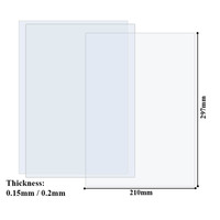 Accessoires de papeterie Foska, papier rechargeable pour classeur, épaisseur 0,15/0,2 mm, imperméable, A4, couverture de carnet en PVC transparent