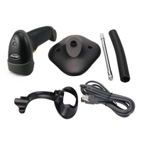 Escáner de Código de Barras Láser 1D MINJCODE MJ2806AT con Soporte Ajustable, Lector de Códigos de Barras USB para Logística de Fábrica, para Inventario