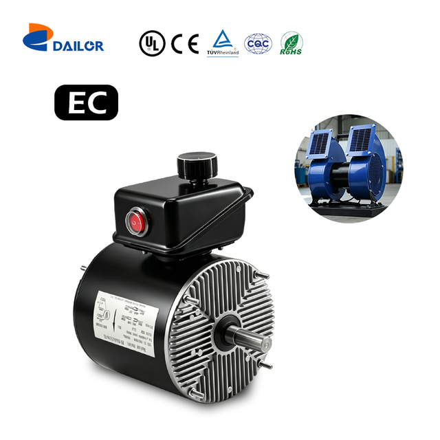 115V/230V Industrial Ventilation and Air Circulation High Efficiency EC Fan Motor 1/3HP Stepless Speed Control DC Motor