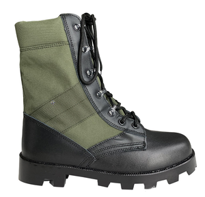 Botas Tácticas TSB910 Personalizadas Verdes Estilo Panamá con Orificios de Ventilación Transpirables - Product Image 1