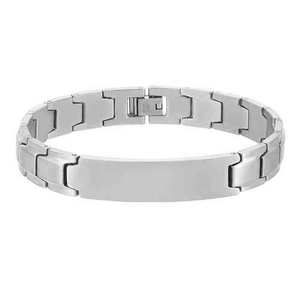 Men's 12Mm <b>Brushed</b> Two Tone Stainless Steel Bracelet Gold Silver Geometric Design Gift Jewelry - Product Image 5