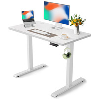 Bureau de jeu électrique réglable en hauteur à prix abordable, table d'ordinateur pour le travail à domicile avec support pour casque