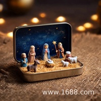 Nouvelle Décoration de Bureau Scène de Nativité de Noël Imprimée en 3D FDM Fabriquée en Chine, Modèle 26-8.6