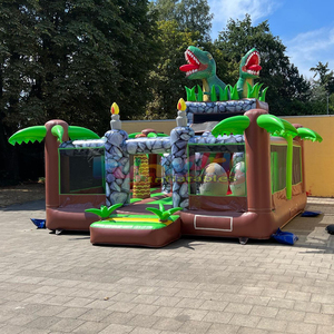 Parque infantil inflable de dinosaurios, área de juegos inflable para niños al aire libre, castillo inflable gigante con tobogán. - Product Image 3