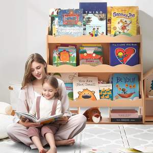 Étagère en bois pour enfants pour <span class=keywords><strong>la</strong></span> décoration de <span class=keywords><strong>la</strong></span> maison organisateur de stockage pour pépinière salle de jeux chambre maternelle armoire à livres - Product Image 5