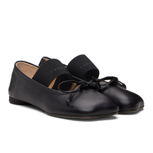 <span class=keywords><strong>Ballerine</strong></span> Nere Minimaliste da Donna in Vera <span class=keywords><strong>Pelle</strong></span> Conciata al Vegetale, Tacco Basso, Stile Britannico, Scarpe Quotidiane - Vendita Calda - Product Image 1