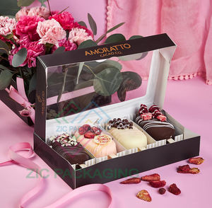 Diseño libre de impresión de la barra de paletas Lolly Suckerssmall tapa cuchara para helado <span class=keywords><strong>Gourmet</strong></span> Cake Pops embalaje bandeja de papel caja contenedor - Product Image 3