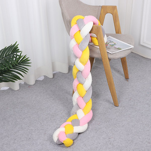 <span class=keywords><strong>Protector</strong></span> de Cuna Tejido a Mano con 3 Trenzas Largas, Decoración para Habitación Infantil, <span class=keywords><strong>Protector</strong></span> de Barandilla de <span class=keywords><strong>Cama</strong></span> Cómodo para Cuna - Product Image 6