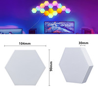 Smart LED Hexagonal Modulaire DIY RGB Quantum Light Musique Sync avec APP Télécommande pour Gaming Chambre Salon Décor