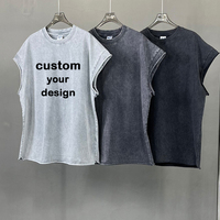 Tank Top Rajut Katun 100% Kasual Ramah Lingkungan Bernapas Tanpa Lengan untuk Pria-Grosir Logo Kustom Pakaian Olahraga Gym Digital