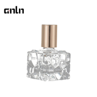 Flacons à bille en verre en gros, forme cubique, vides, rechargeables, flacon à bille en verre de 10 ml pour huile de parfum