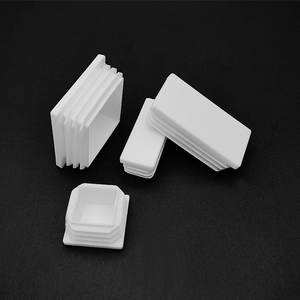 Tapón Cuadrado de Plástico Blanco para Tubo, Tapa Interior de Acero Inoxidable para Muebles, Sillas, Mesas, Estantes, Protectores de Patas - Product Image 4