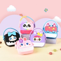Sac à bandoulière portable en silicone respirant pour enfants, motif dessin animé, unisexe, style occidental, vente en gros